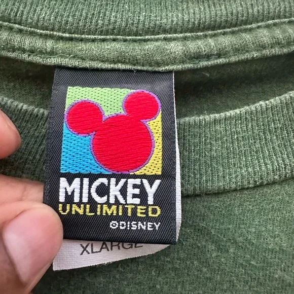 Vintage 80-90’s Disney Unlimited Mickey Mouse  Big letters Printed Men’s Shirt - Picture 5 of 8